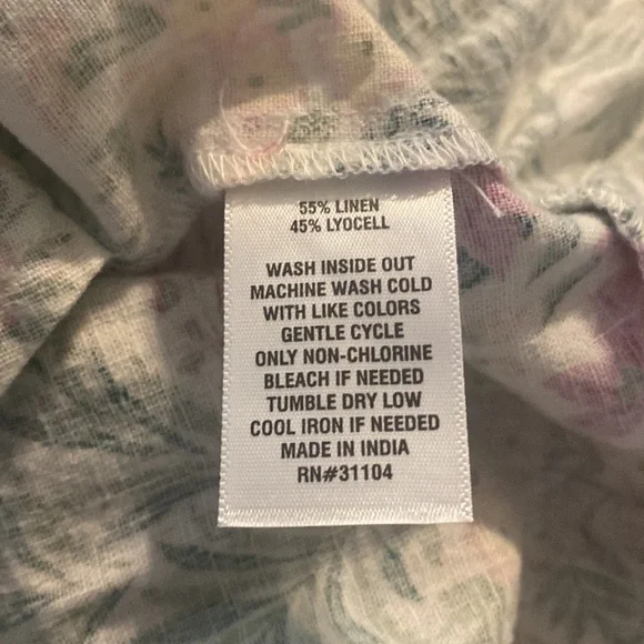 WONDERLY floral linen blend maxi dress 1X - Picture 8 of 12